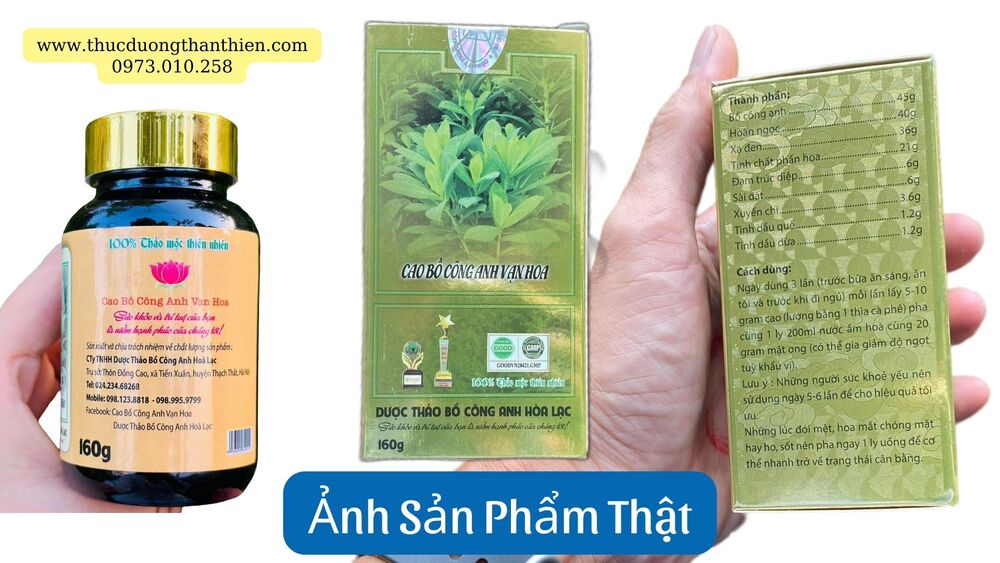 Nhận Diện Cao bồ công Anh Vạn Hoa Thật