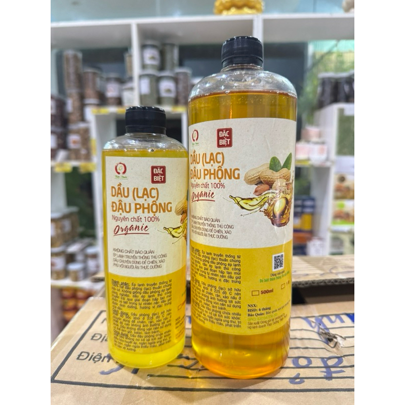 Dầu Phộng Nguyên Chất Ép Lạnh Thủ Công - Dầu Phụng - Dầu Lạc Ép lạnh