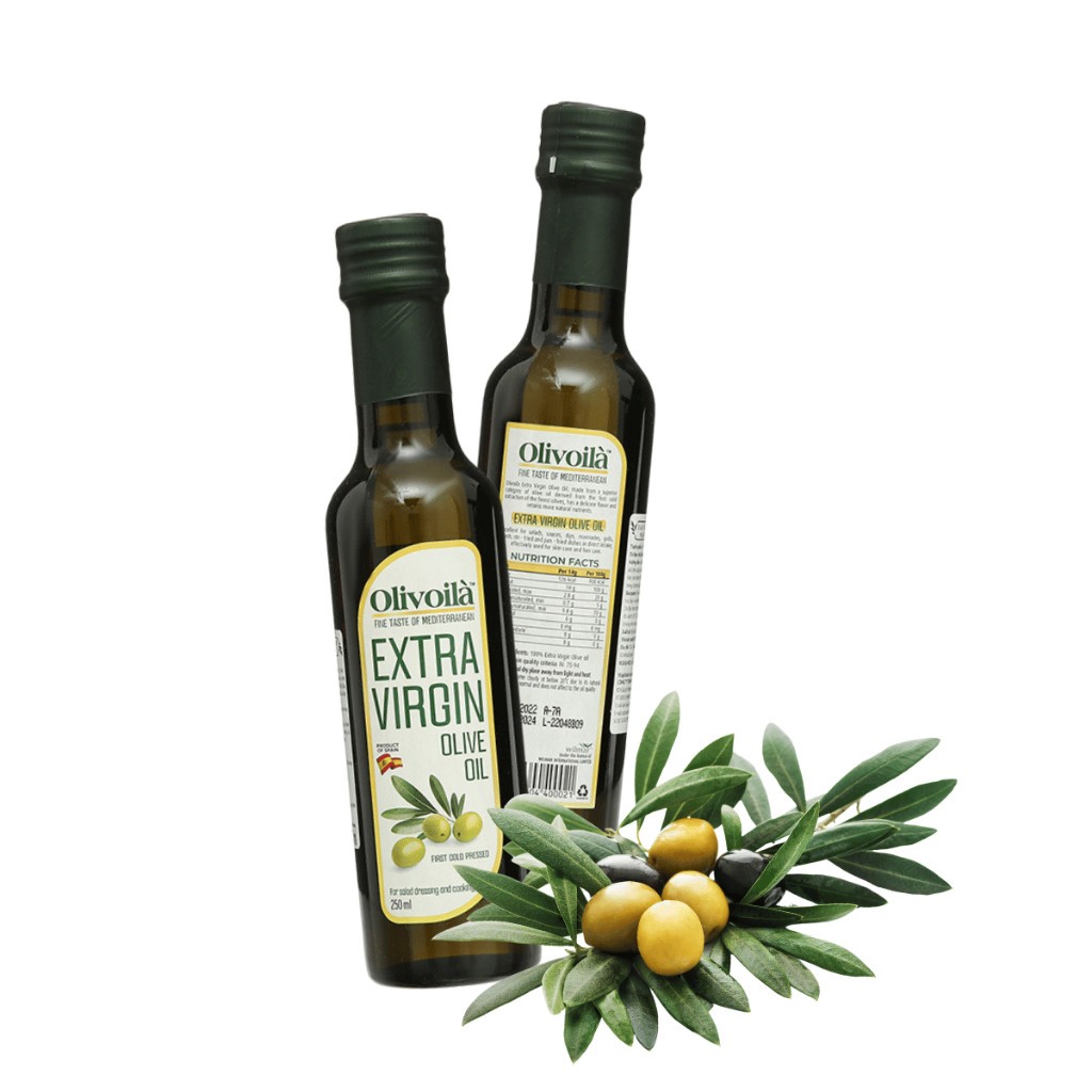 Dầu Olive Nguyên chất Ép lạnh ( Dầu oliu ) Dầu Oliu Extra Virgin Olivoilà - Chai 250ml