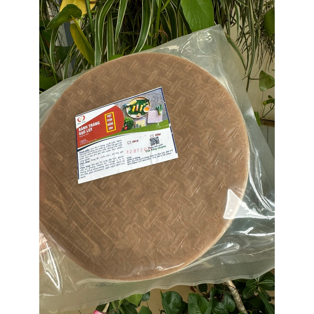 Bánh tráng Gạo Lứt Đặc Biệt 400g - Cùng nơi SX với Bánh tráng gạo Lứt Quy Nguyên