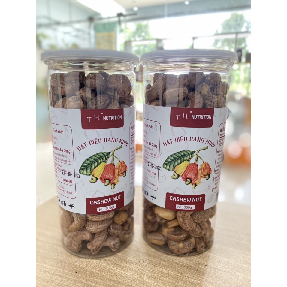 Hạt điều rang muối Bình Phước A Cồ - loại 1 nguyên vỏ lụa hộp 500g - Ăn Liền