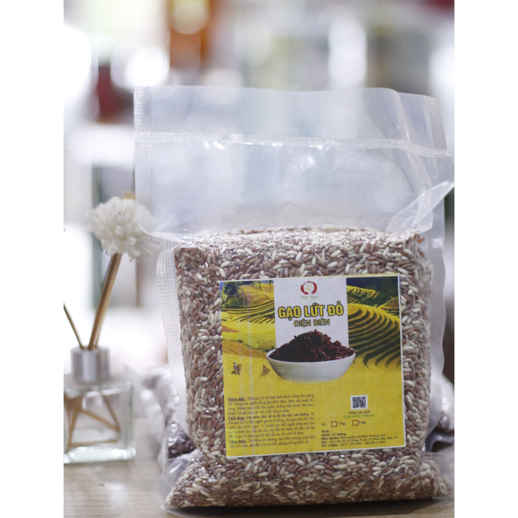 Gạo Lứt đỏ Điện Biên - Loại mềm, dẻo - Túi hút chân không - không chất bảo quản