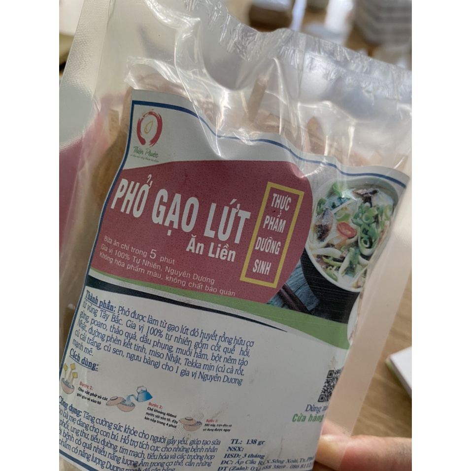 Phở Gạo Lứt Ăn Liền - Chỉ 5 phút chế nước sôi