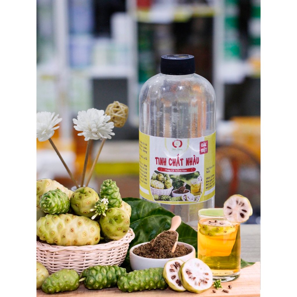 Tinh Chất Nhàu - Nước cốt Trái Nhàu Chưng Cất 1 Lít - Dễ uống như nước - Hỗ trợ tiểu đường
