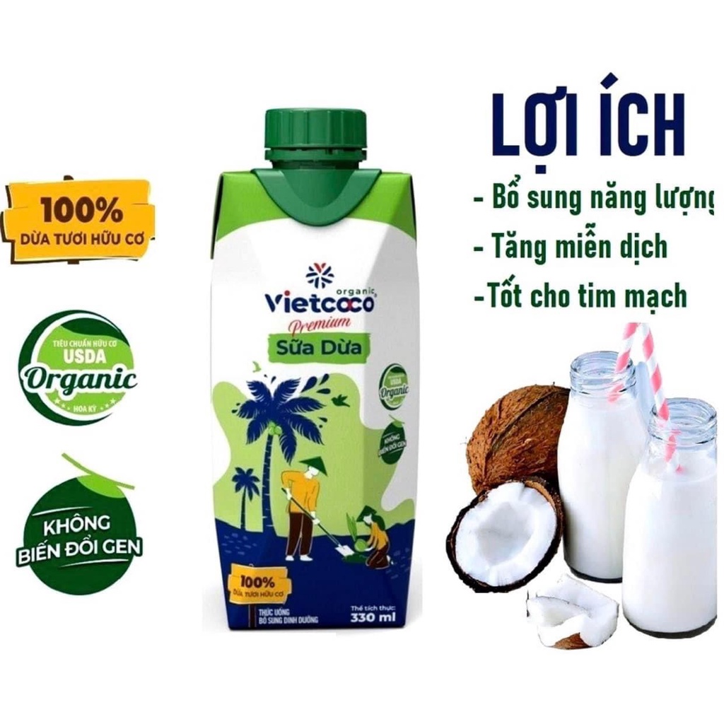 Sữa Dừa Thực Vật Organic Hữu Cơ 330ml