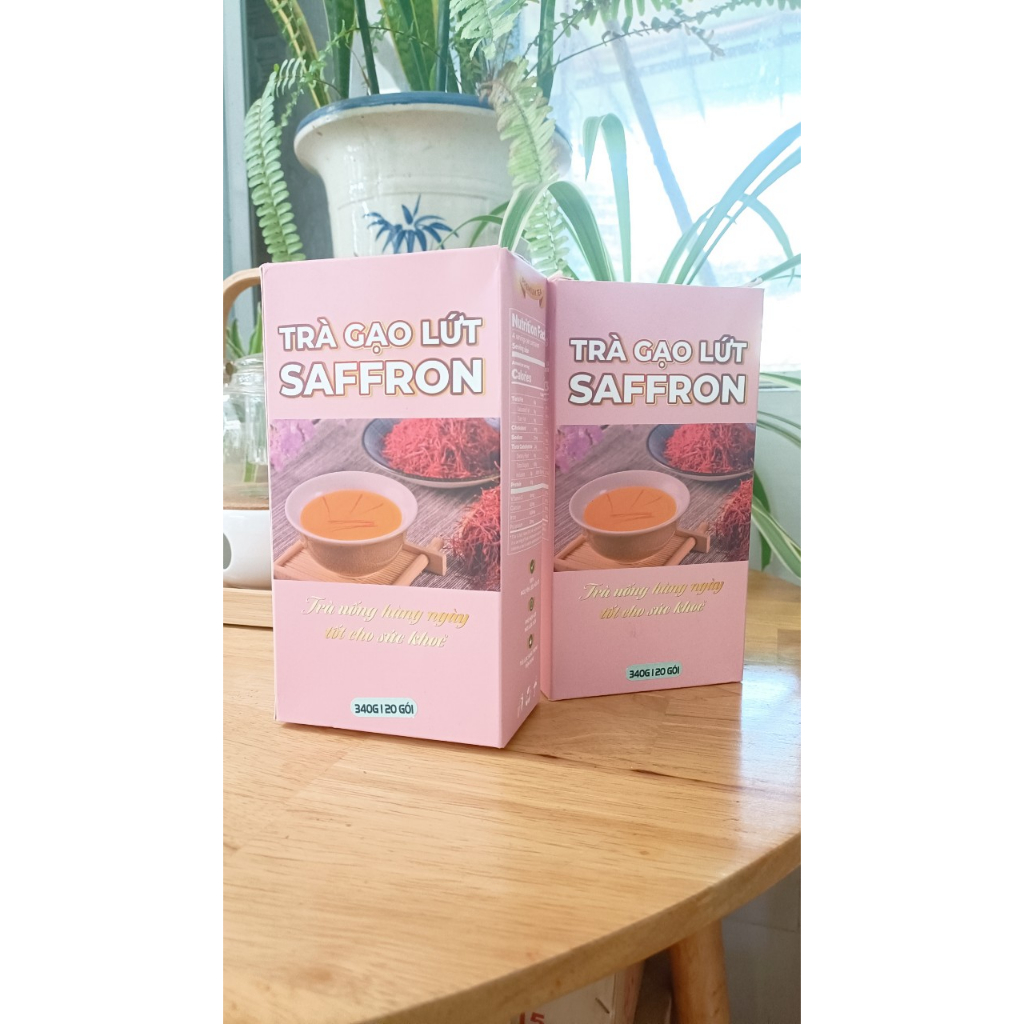 Trà Gạo Lứt SAFFRON - Tốt cho sức khỏe 1 Hộp-340gr (20 gói)